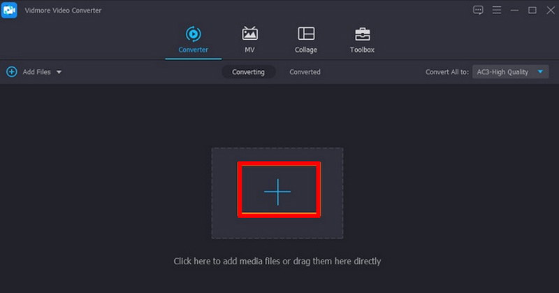 Vidmore Video Converter Upload