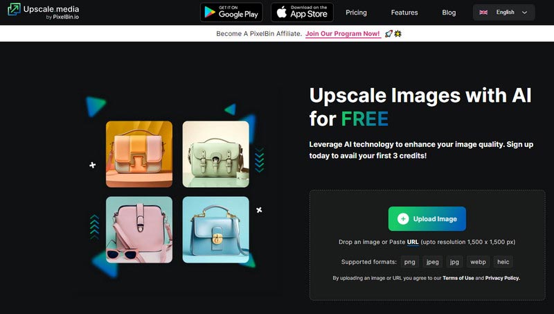 Upscale Media KI-Bild-Upscaler