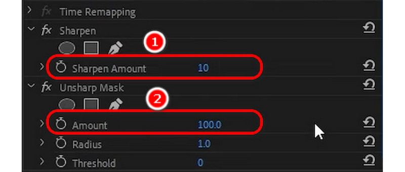 Schärfe 10 Stärke 100 Adobe