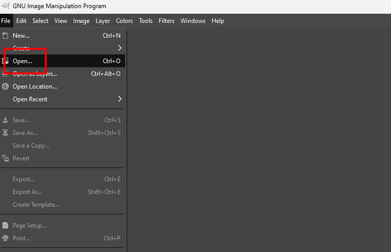 Datei GIF öffnen GIMP
