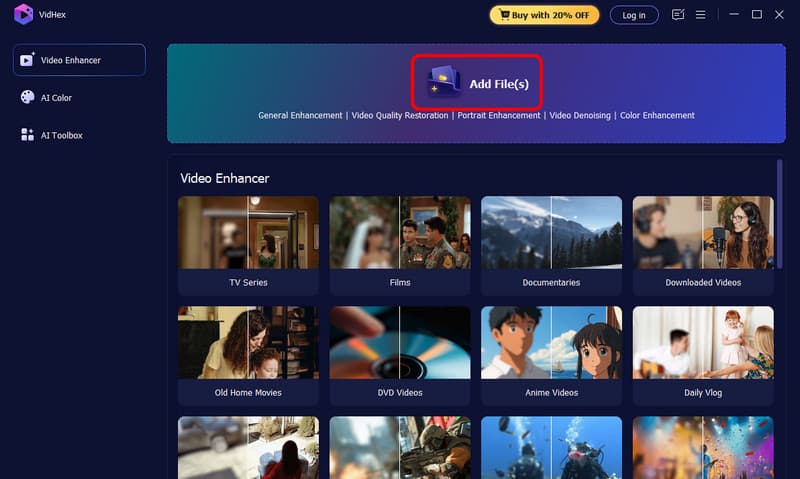 Add Files Add Video Vidhex