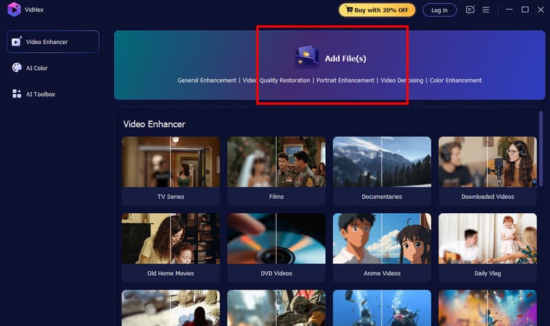 Add Files Button Vidmore