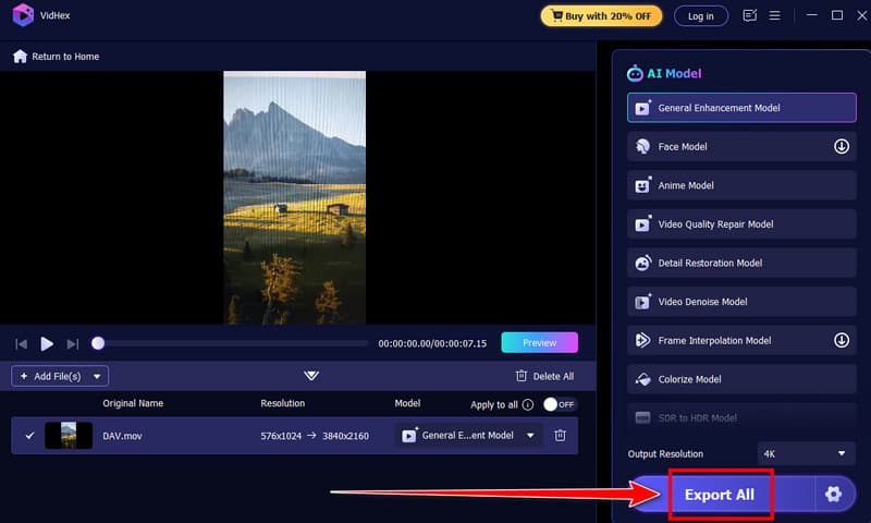Video exportieren Vidmore