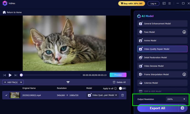 Ausgabeauflösung 8K Vidmore