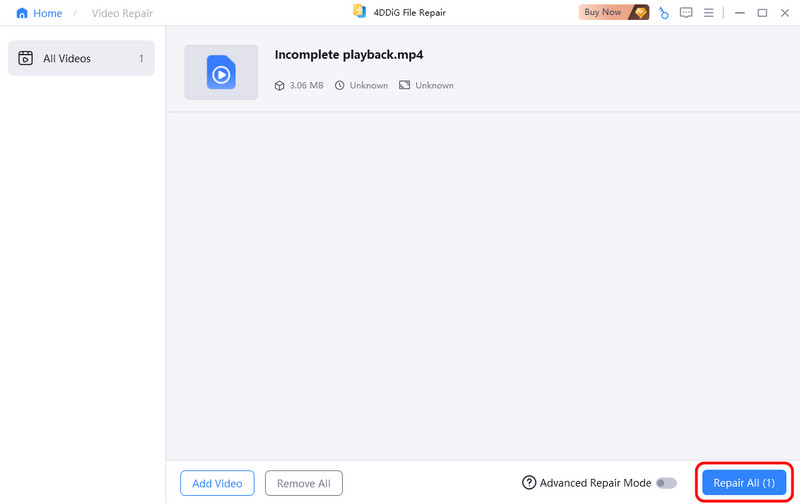 Schaltfläche „Reparieren“ 4DDiG