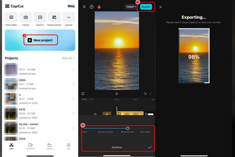 Video auf dem iPhone stabilisieren