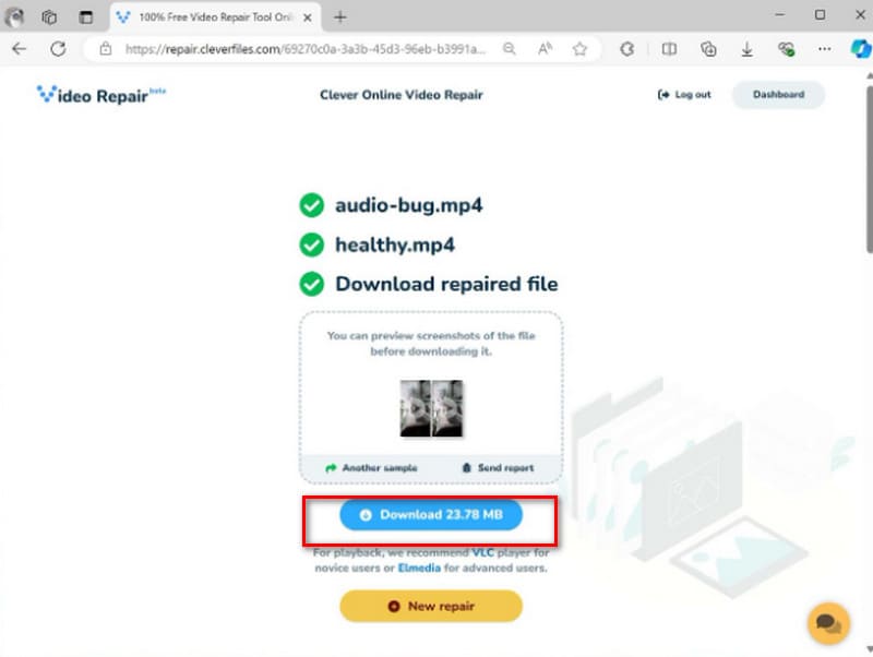Online‑Reparatur Video reparieren