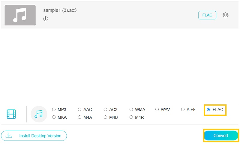 AC3 in FLAC online konvertieren