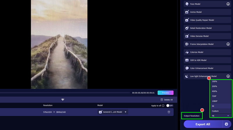 Ausgabeauflösung Vidhex