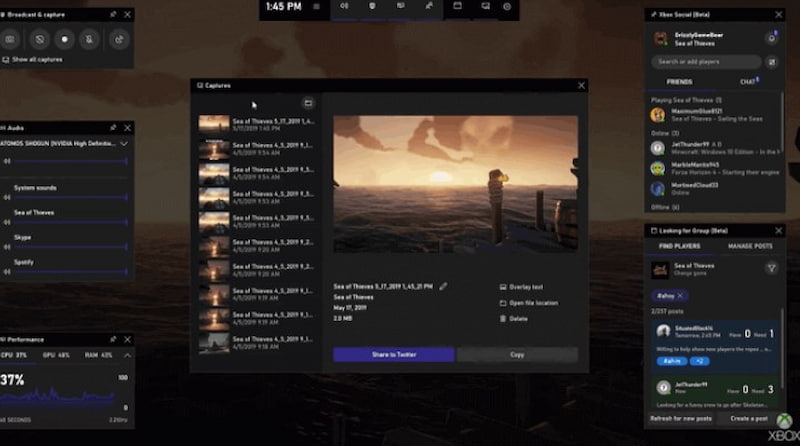 Xbox Game Bar Spielerecorder