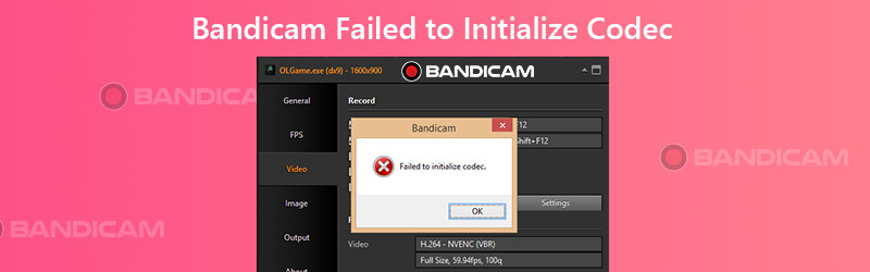 Bandicam konnte Codec nicht initialisieren