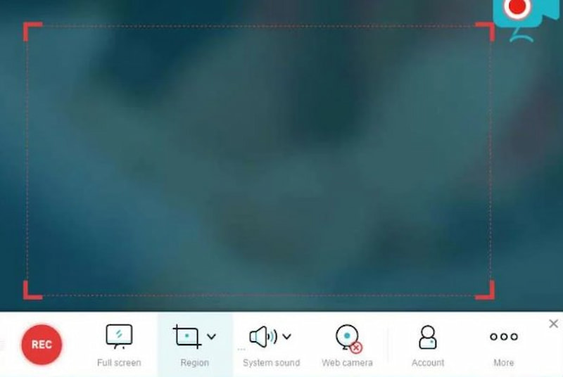 Apowersoft – Rec Start Recording‑Schaltfläche