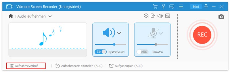 Verlauf aufzeichnen