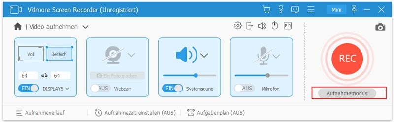 Wählen Sie Advanced Recorder