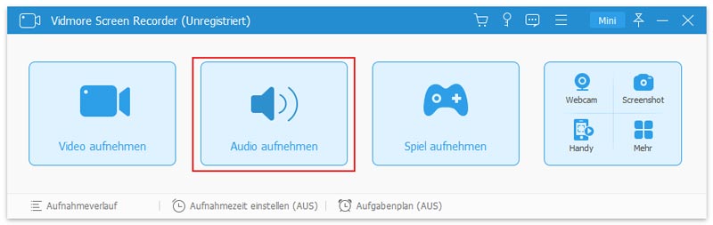 Audio aufnehmen wählen