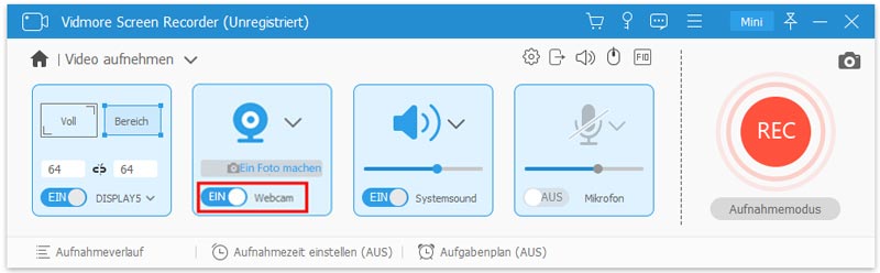 Wählen Sie Webcam Recorder