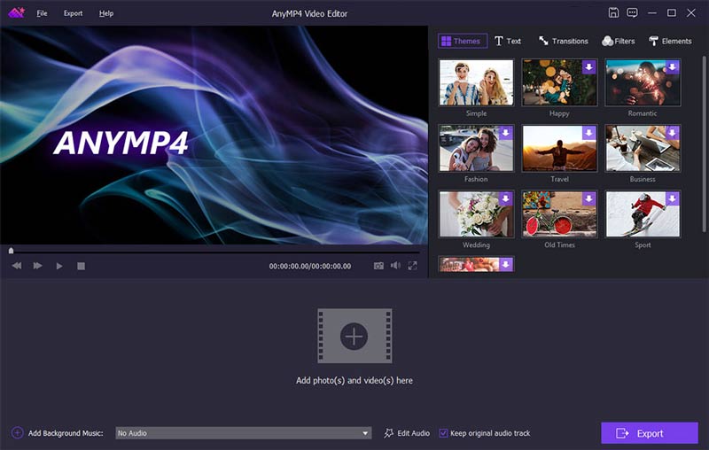 AnyMP4 Video Editor YouTube‑Video‑Maker