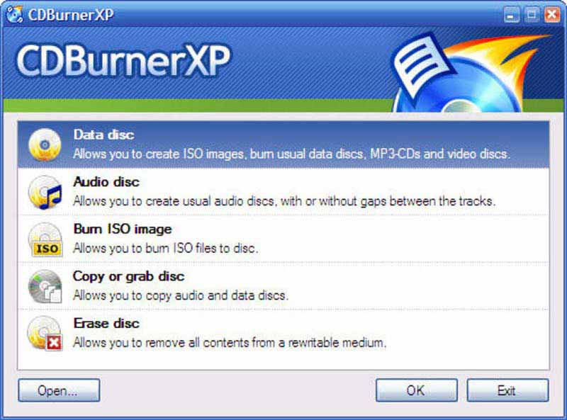 CDBurnerxp Screenshot