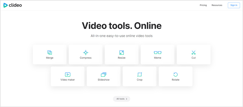 Clideo kostenloser Online-Video-Editor