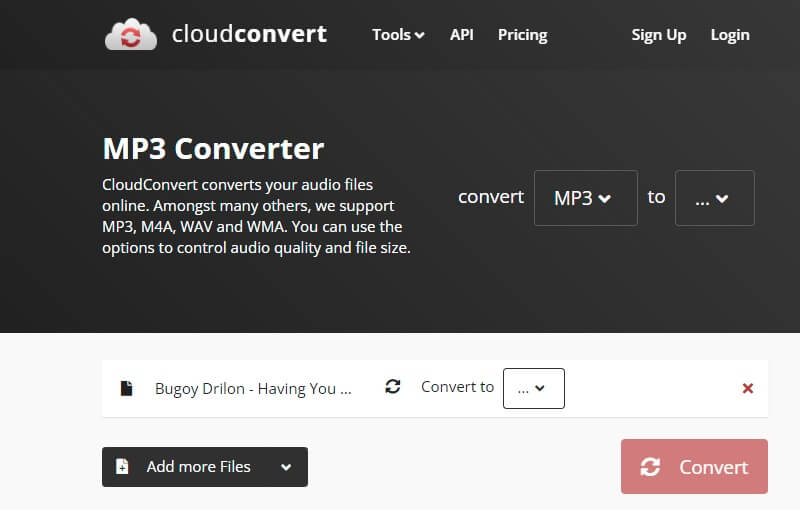 AAC zu AC3 konvertieren mit Cloudconvert