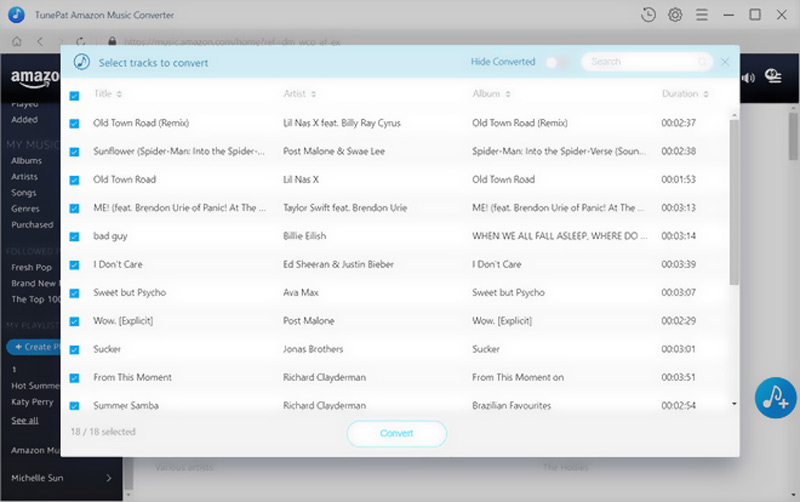 Konvertieren Sie Amazon Music