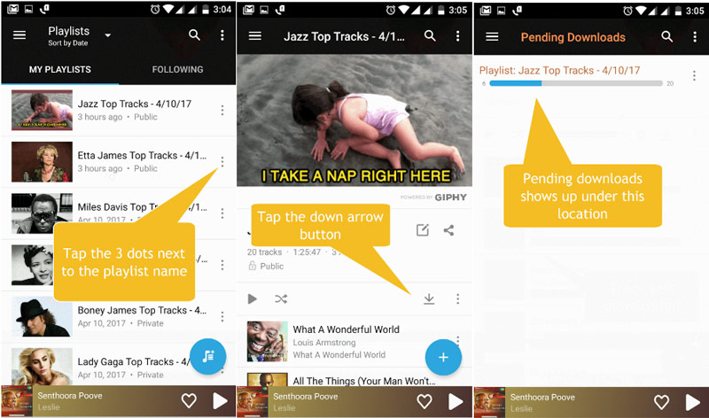 Napster Musik auf Android herunterladen