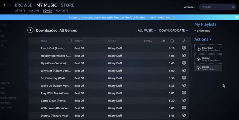 Laden Sie gekaufte Amazon Music auf PC und Mac herunter