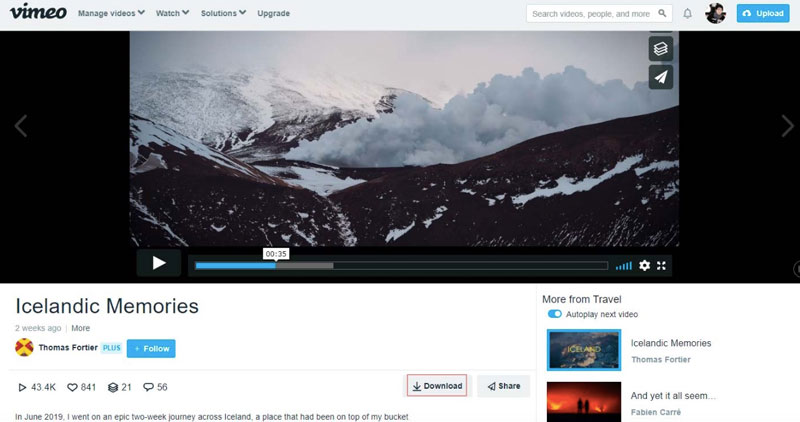 Laden Sie zum Download autorisierte Vimeo-Videos herunter
