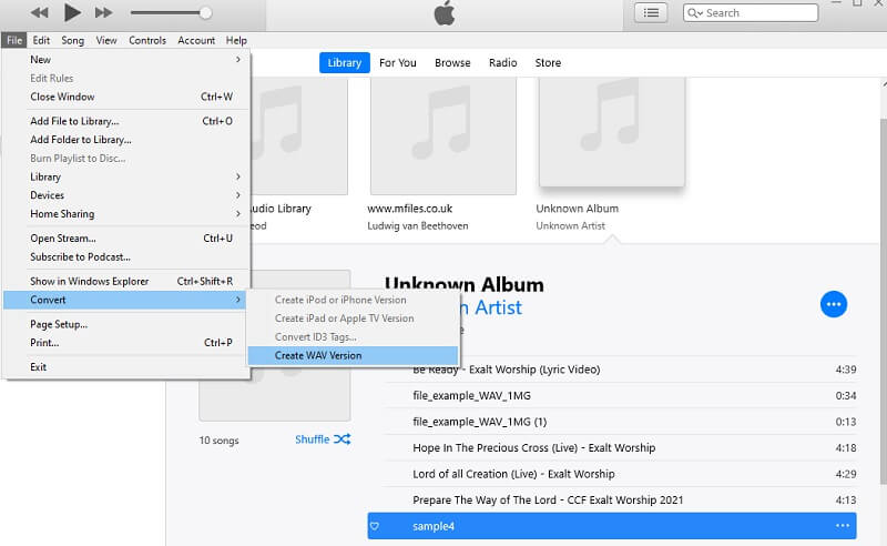 iTunes: AAC-Datei in WAV konvertieren