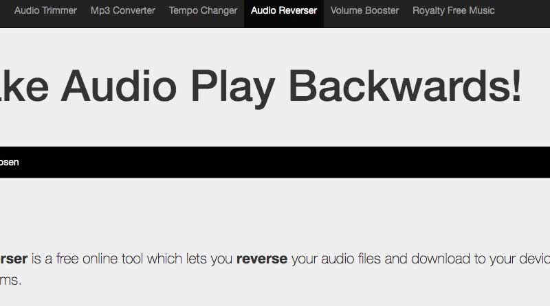 Online MP3 Reverser