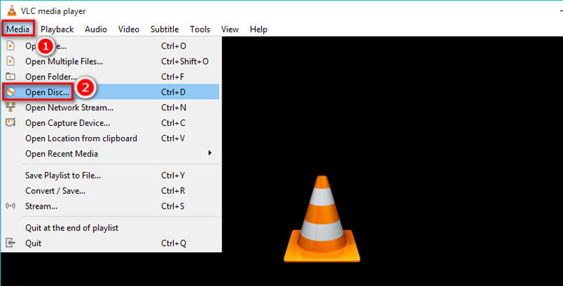 Disk in VLC öffnen