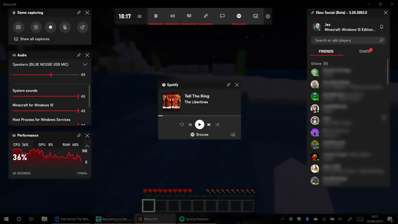 Audio auf Windows 10 Game Bar aufnehmen