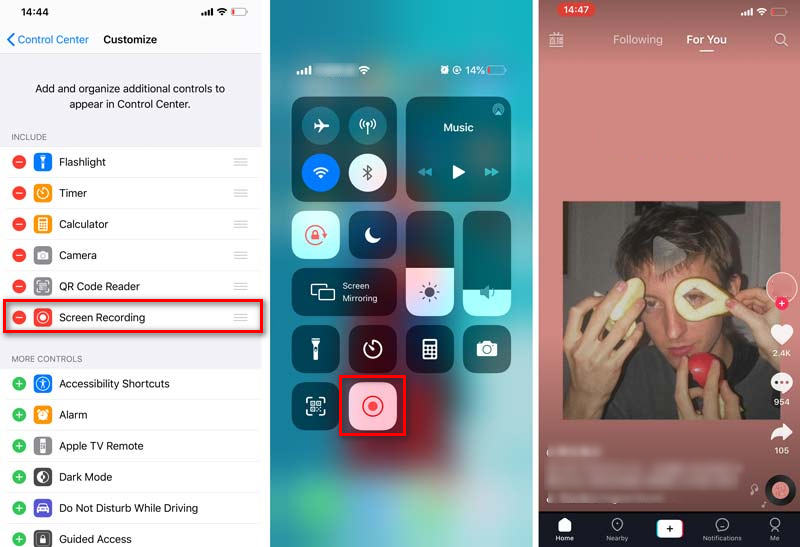 TikTok auf dem iPhone aufnehmen