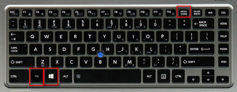 Screenshot Toshiba mit Hotkeys