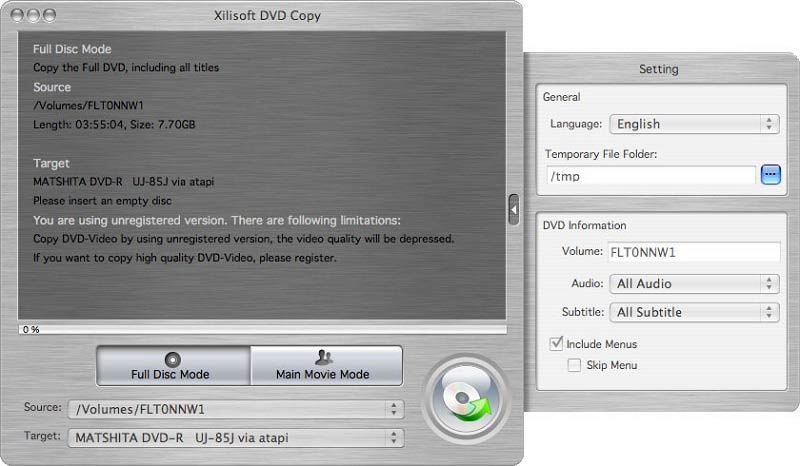 Xilisoft DVD Copy für Mac