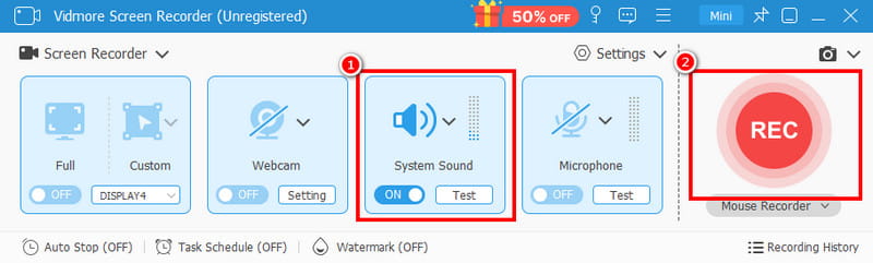 Systemsound Aufnahme Vidmore