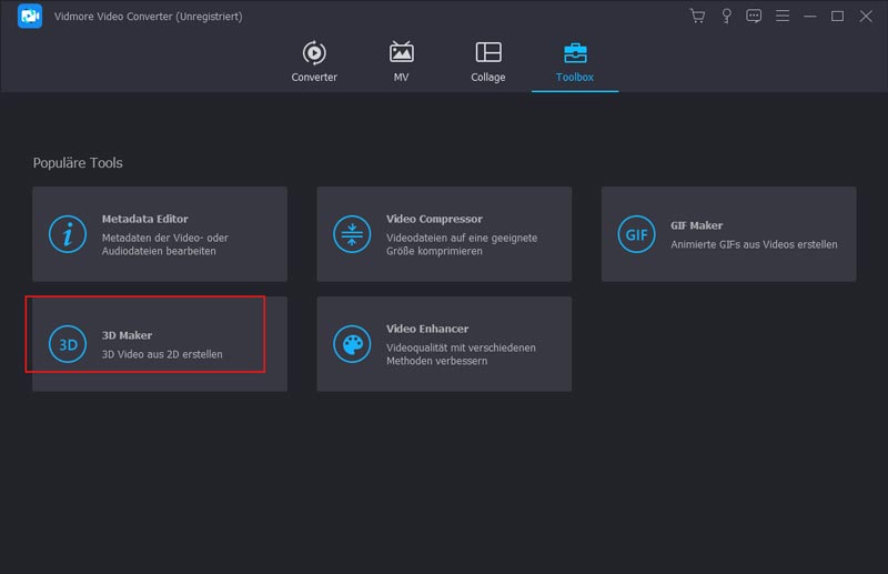 Starten Sie 3D Converter