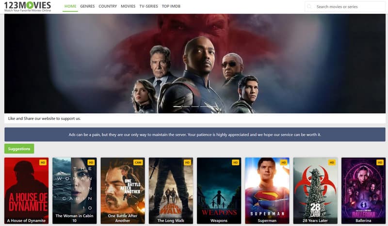 123movies-Alternativen zu Fmovies